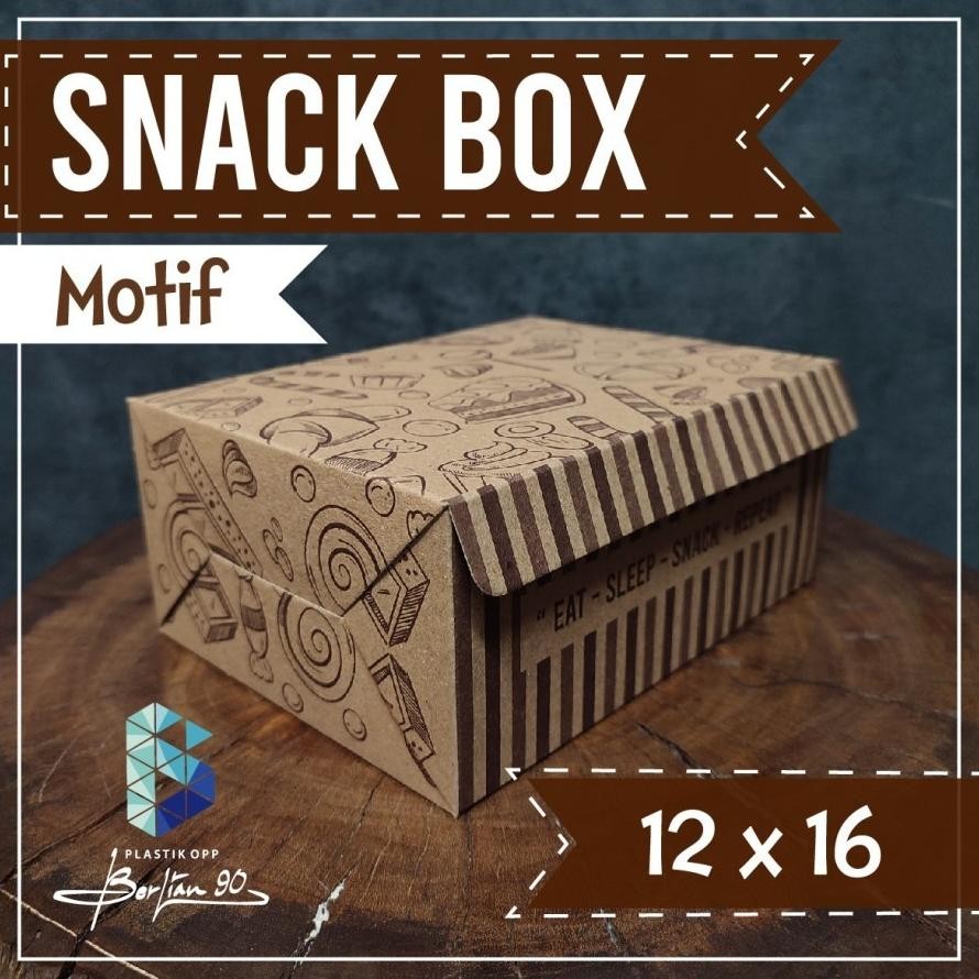 

Kotak Dus Snack Kue Basah Uk 12x16cm isi 50 pcs Termurah / Box Snack Bahan Kraft Tebal Coklat Motif Terbaru Nugi