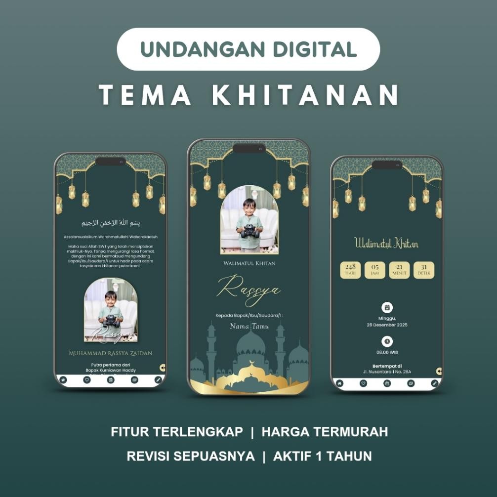TEMA KHITAN - Undangan Digital Website Khitanan Khitan Sunatan Sunat Anak Nugi