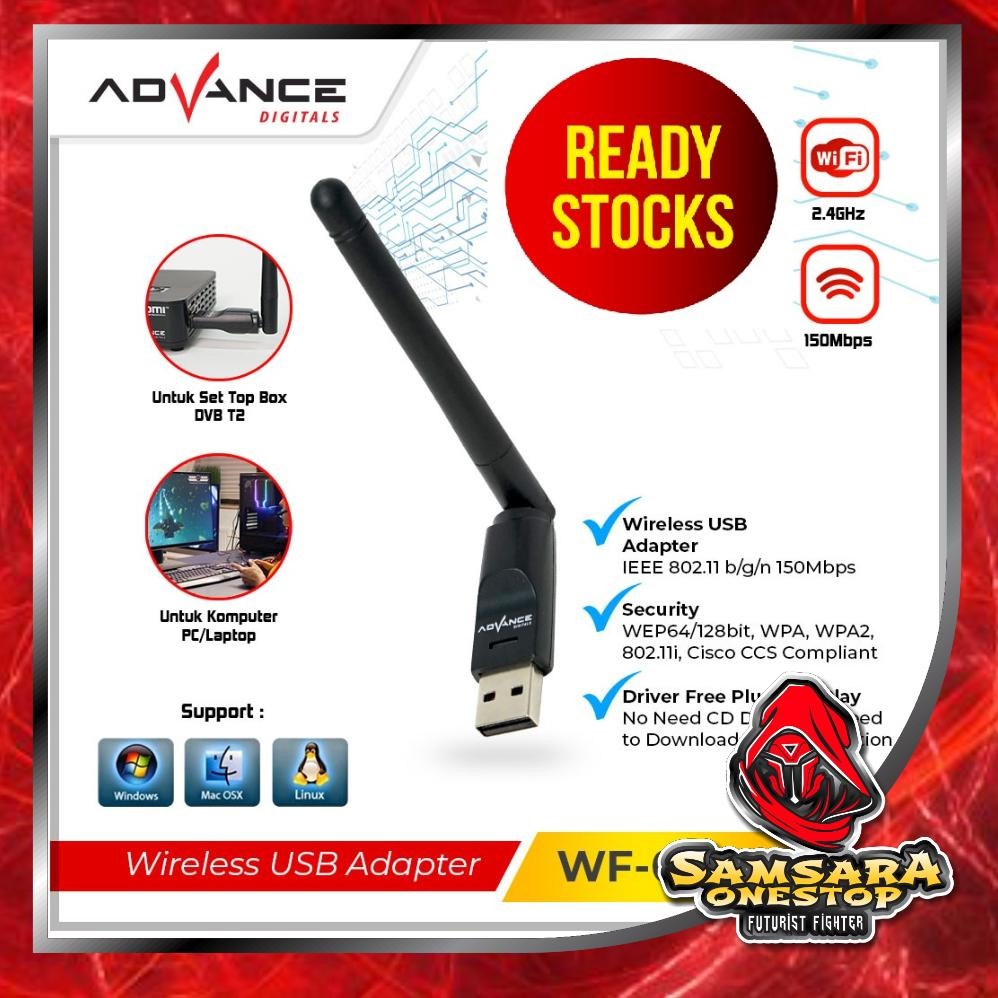 Advance USB Dongle Wifi Wireless Adapter Receiver WF-01 SUPPORT STB Nugi