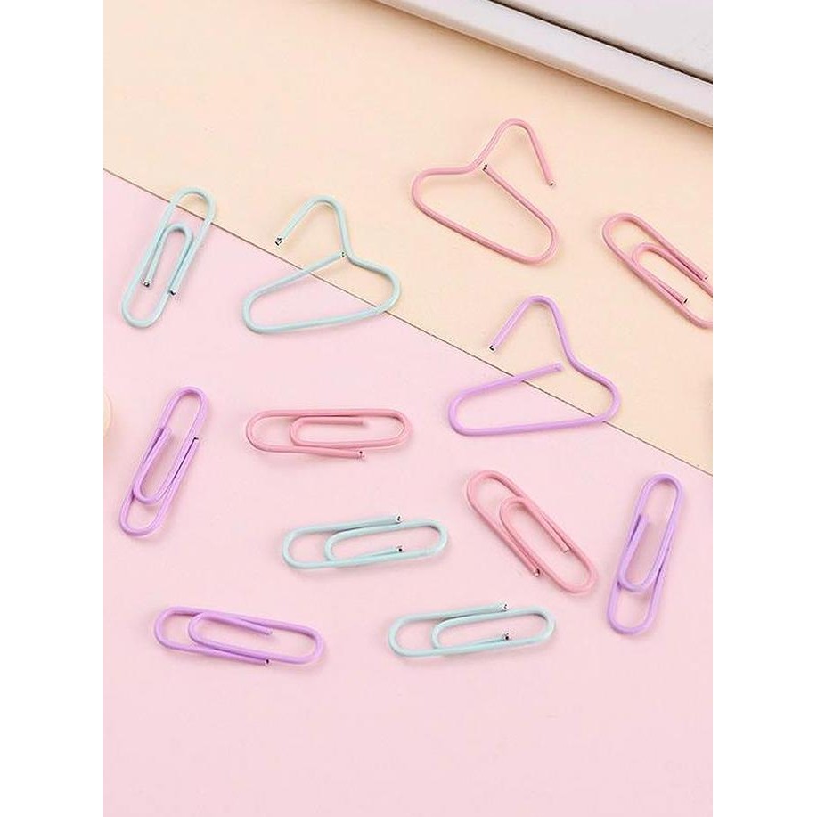 

28Mm/80Pcs Klip Kertas/Paper Clip Warna Metalic/Penjepppit Kertas/Amplop Aesthetic