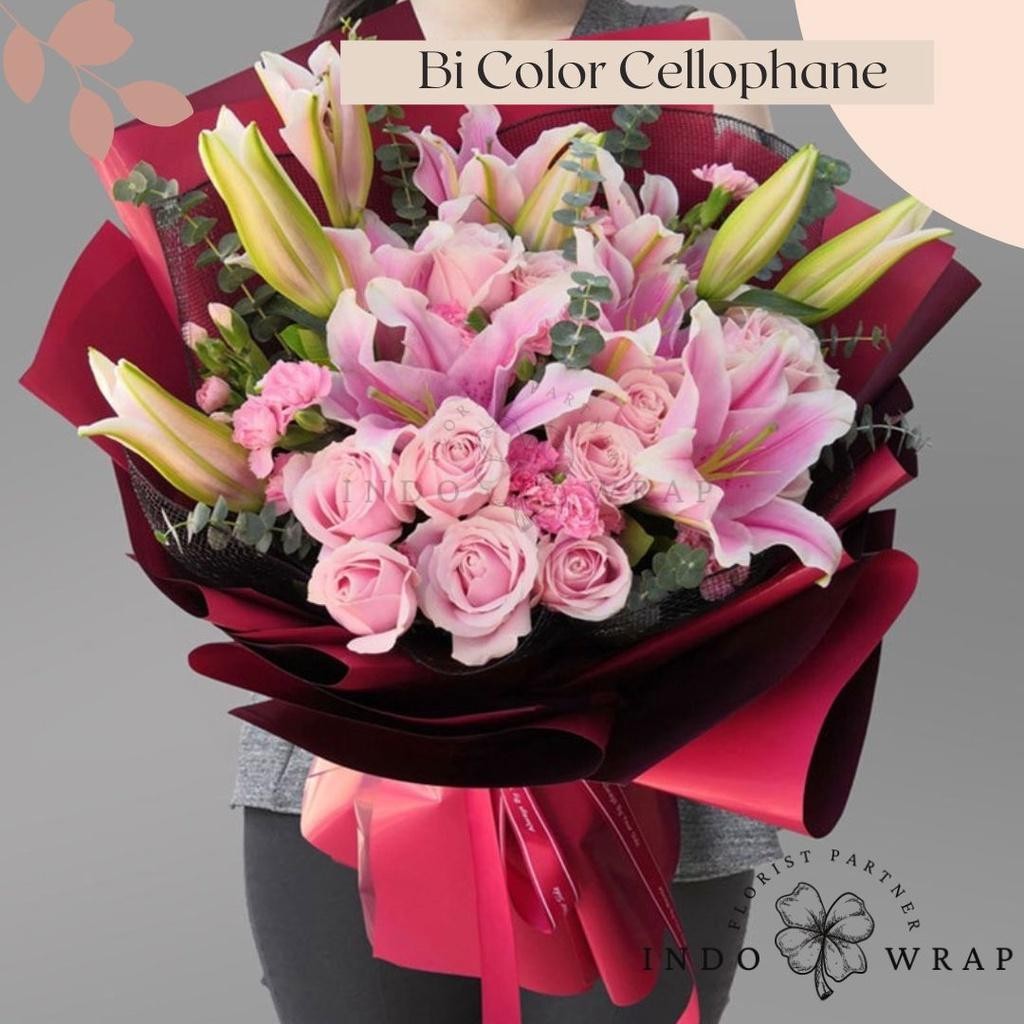 

Bis Kertas Flower Wrapping Bi Color Cellophane Ecer Kertas Buket Bunga Hand Bouquet