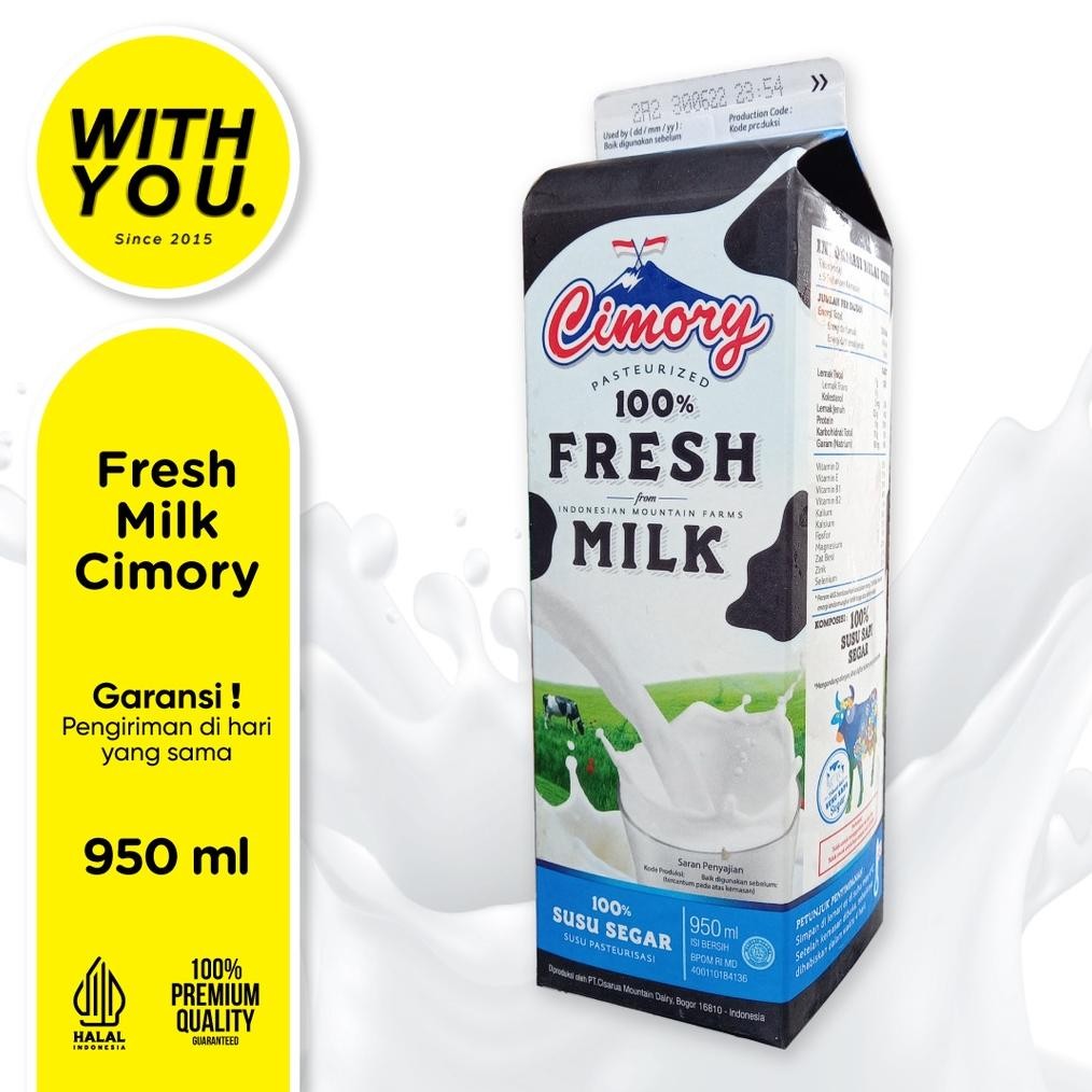 

Cimory Fresh Milk Susu Pasteurisasi Plain 950ml Nugi