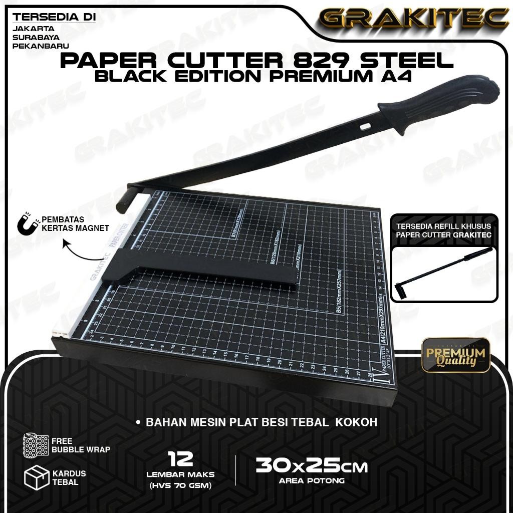 

Paper Cutter A4 ( Alat Potong Kertas Hvs, Sticker, Dos, Pvc Card, Yellow Board, Art Paper, Vinyl. Bontax Camel, Kertas