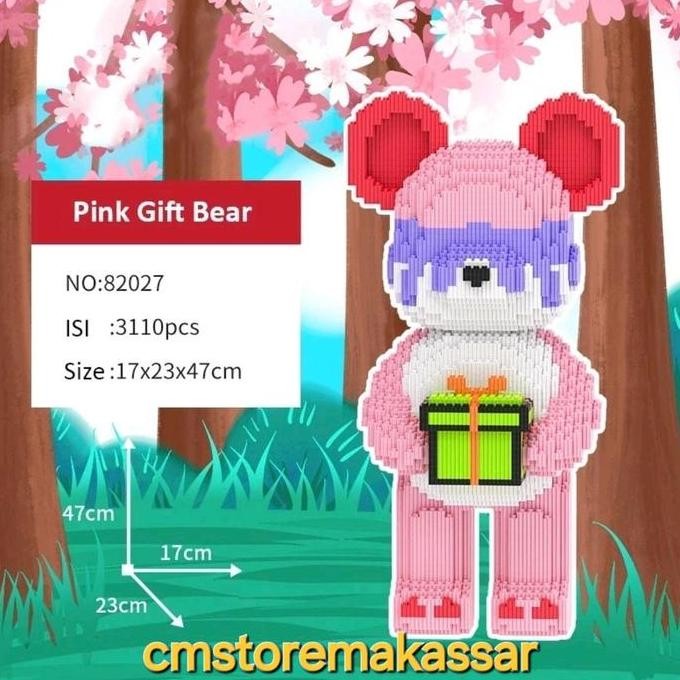 Mainan Balok Susun Anak Lego Bricks Nano Block Puzzle 3D Jumbo Violent Bear Gift Bear Series