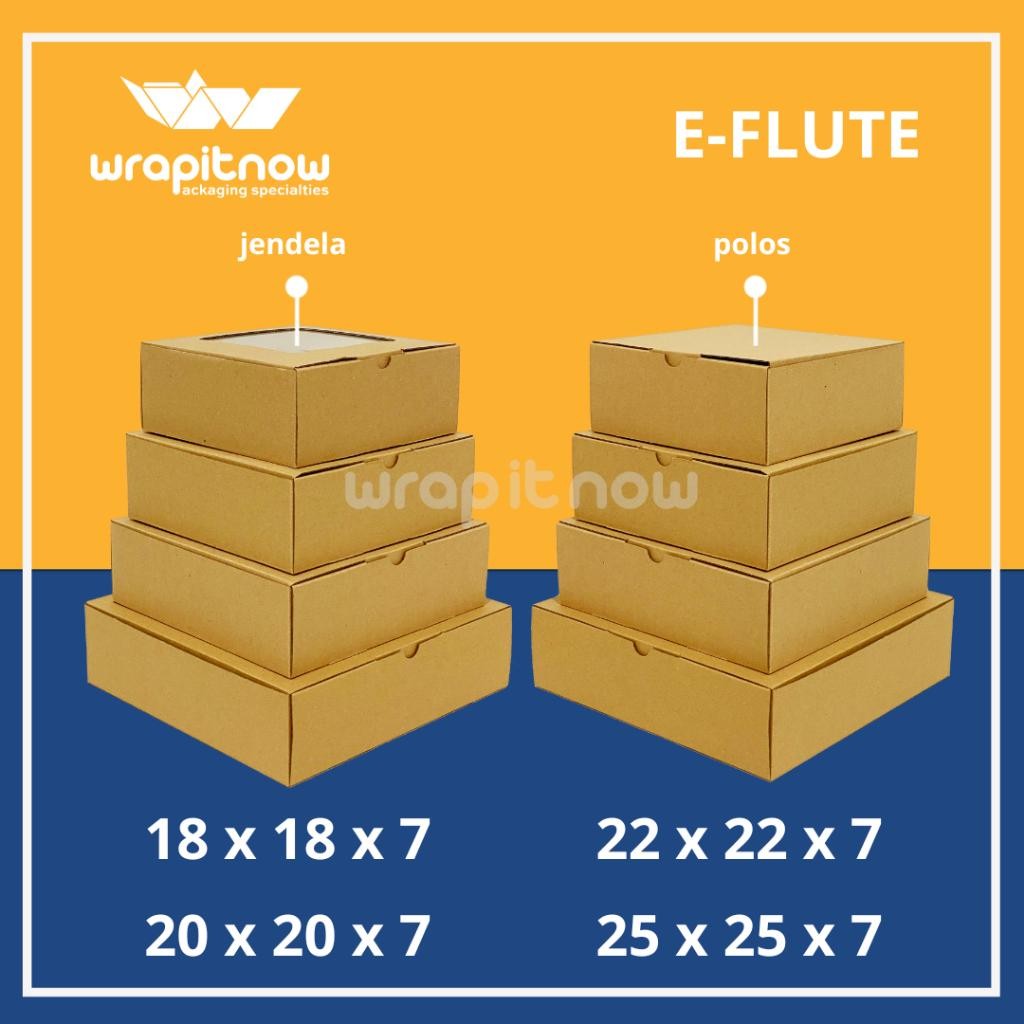 

Kkim Eflute 18X18X7 20X20X7 22X22X7 25X25X7 Die Cut Katering Ayam Hampers Pabrik Dus Packing Olshop