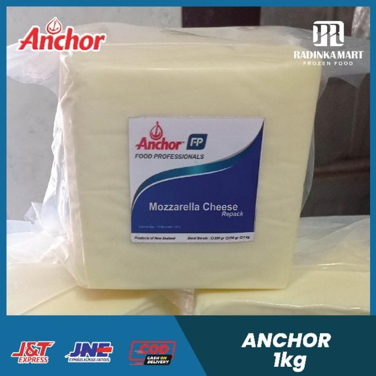

Anchor reapack mozarella cheese 1kg - anchor mozzarella topping exp terbaru Nugi