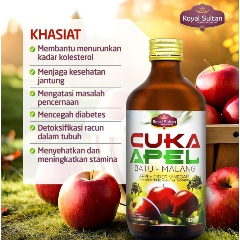 

Cuka Apel Original Khas Batu Malang Rasa Nikmat dan Berkhasiat 320ml Bpom Asli Nugi