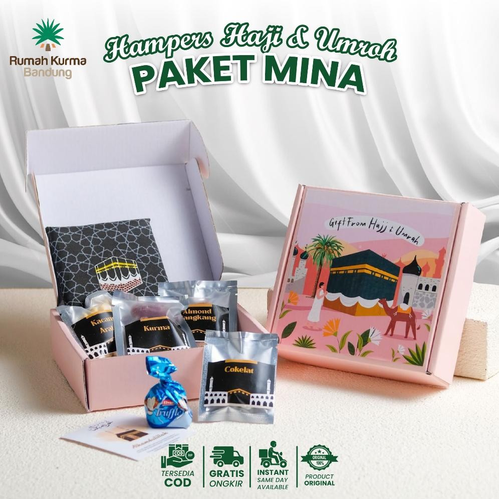 

Paket Mina Box Premium Hampers Sajadah Oleh-Oleh Haji Umroh Nugi