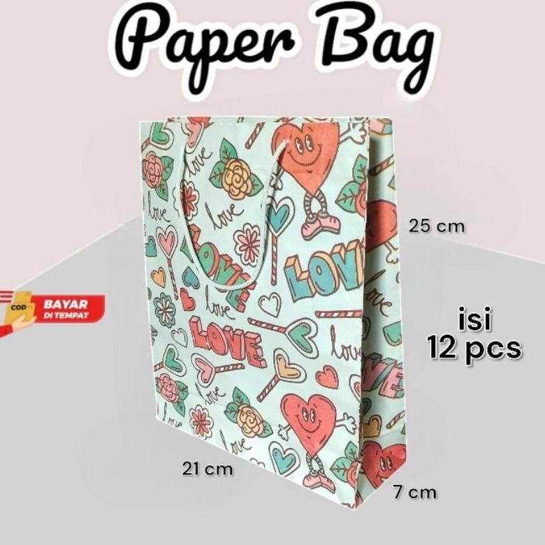 

Paper Bag Kado Ulang Tahun Lusinan Isi 12 Pcs Ukuran 21725 Cm Nugi