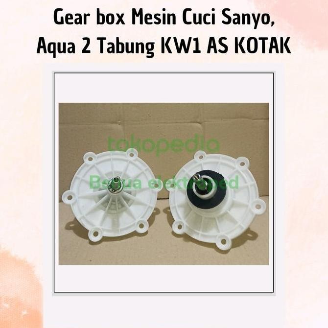 Gear Box Mesin Cuci Sanyo, Aqua 2 Tabung KW1 AS KOTAK READY