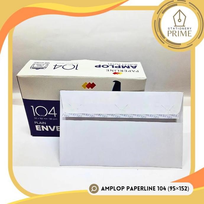 

Amplop Paperline 104 Pps Putih Polos (1 Pack Isi 100 Pcs)