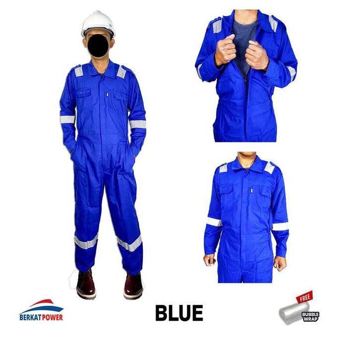 Wearpack Safety Terusan Werpak Asgard Coverall Biru Merah Orange Navy