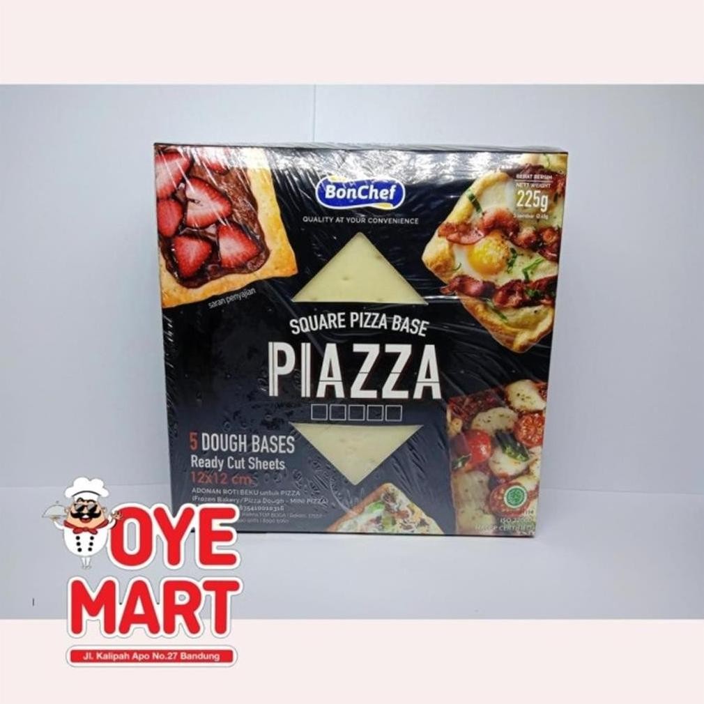 

BONCHEF SQUARE PIAZZA BASE 12X12CM ISI 5 LEMBAR 22GR / KULIT PIZZA Nugi