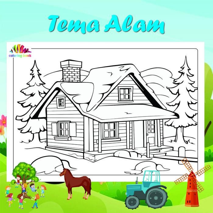 

Bt Kertas Mewarnai / Coloring / Kertas Gambar / Alam A