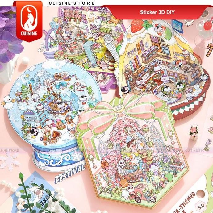 

DDM 3D Scene Sticker Korea Mainan tempel Stiker Dekorasi kreatif DIY Premium