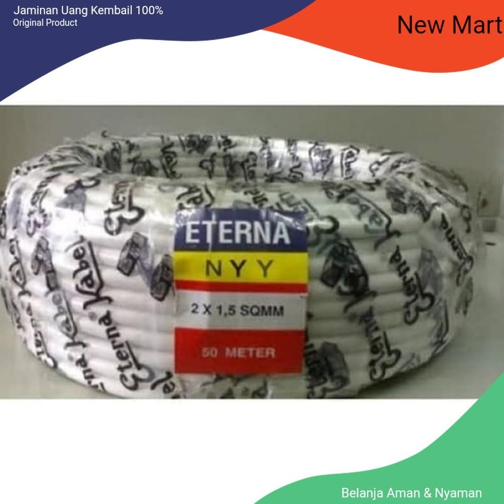 Kabel Eterna kabel listrik NYM 2 X 1.5 - 50 METER