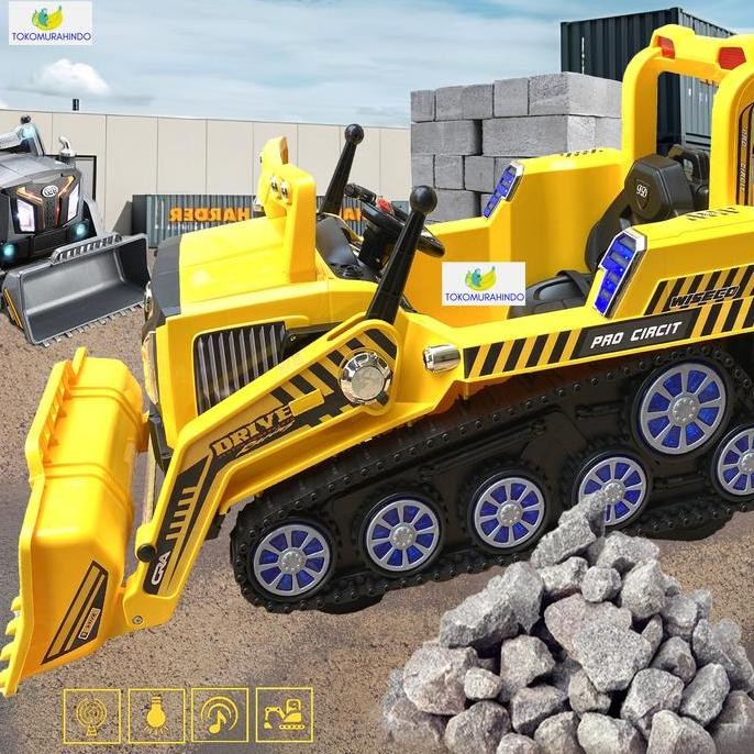 Mainan Mobil Aki Truck Remote Control Konstruksi  Bull Dozer Vehicle