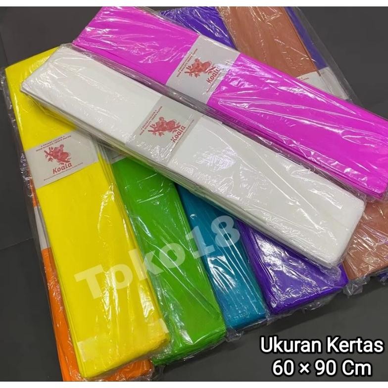 

1 Pak Kertas Krep Utuh Isi 25 Lembar / Kertas Dekorasi Pesta Nugi