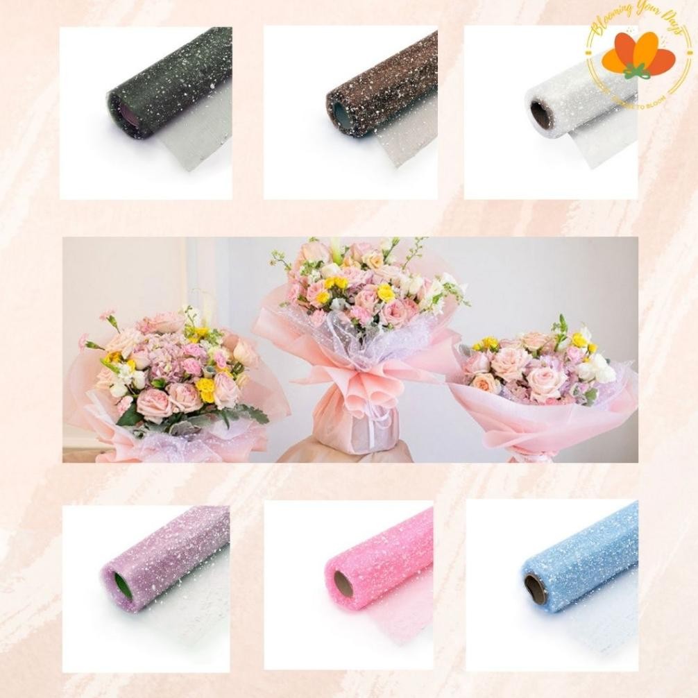 

1 ROLL FLOWER WRAPPING SNOW TILE LEMBARAN KAIN TILE SALJU BUKET BUNGA BOUQUET FLOWERS SUPPLIES Nugi
