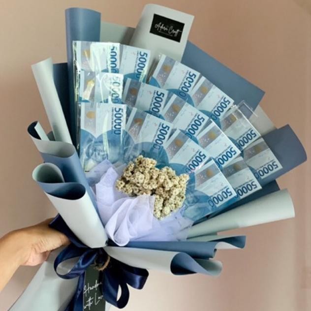 Money Bouquet Simple Buket Uang Simpel Termurah Nugi