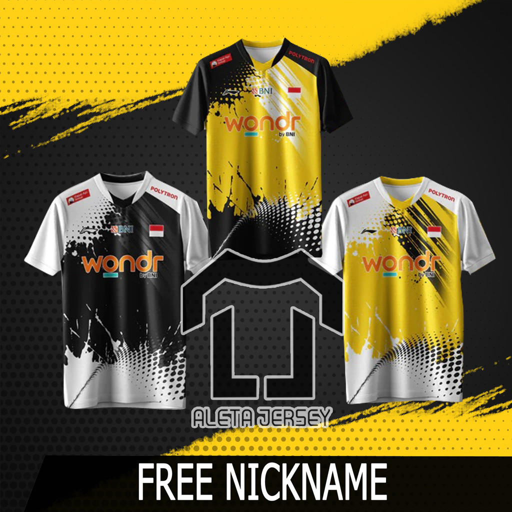 Jersey Badminton Lining Indonesia Open 2025 Free nama