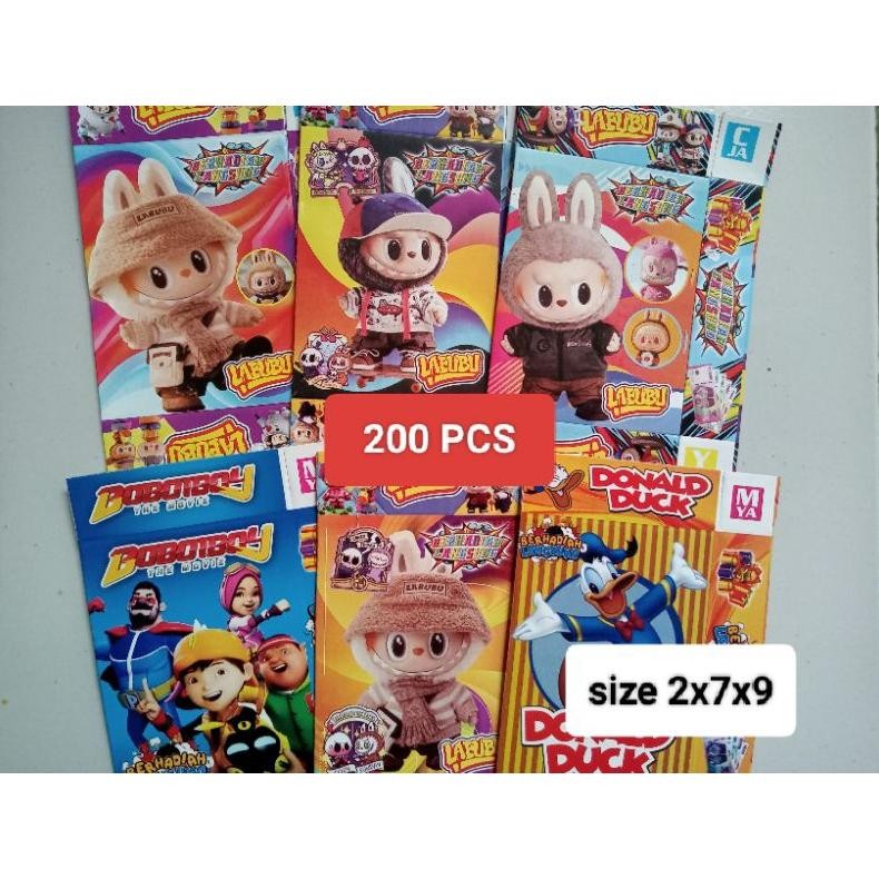 

200pcs KOTAK KADO.KARAKTER ( kosongan ) uk'2x7x9 Nugi