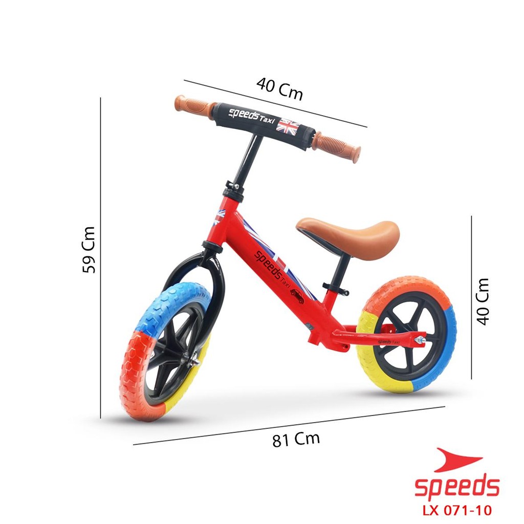 SPEEDS Sepeda Anak Roda 3 Sepeda Mini 2In1 Taxi Balance Bike Push Bike Sepeda Keseimbangan 071-4