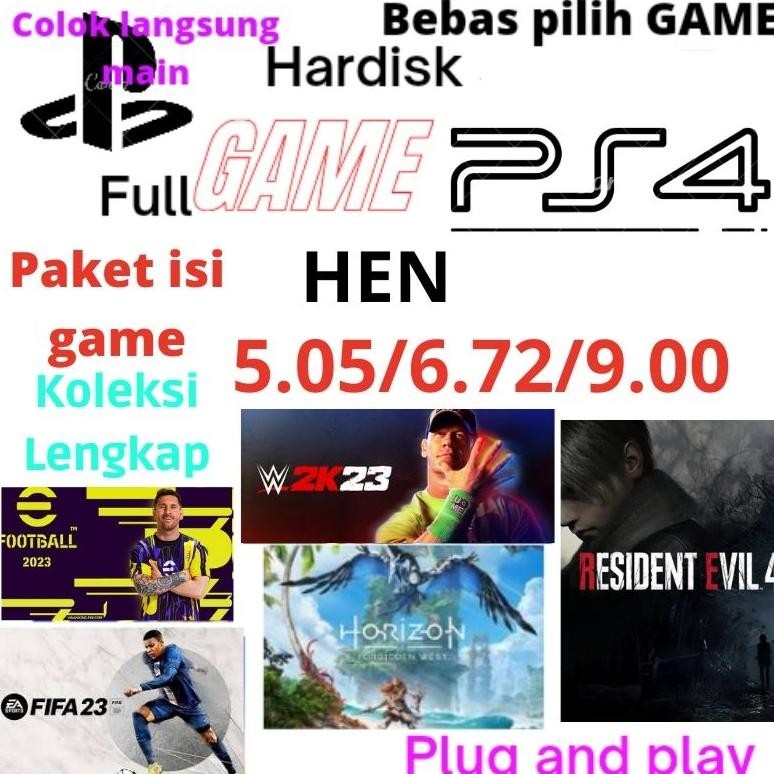hardisk hdd ps4 4tb hen full game plug and play bebas pilih game