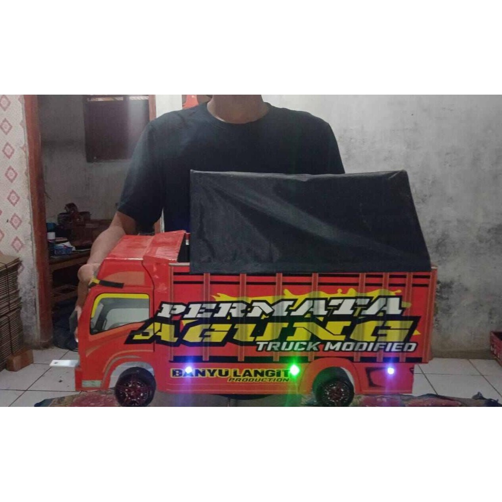 Truk Oleng Miniatur Kayu PERMATA AGUNG Ukuran Jumbo
