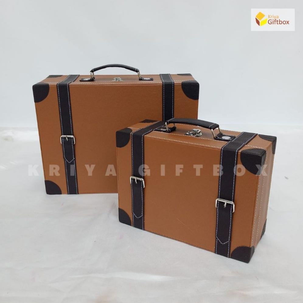 

Box Hampers/Souvenir Ulangtahun Anak Model Koper Warna Coklat Nugi