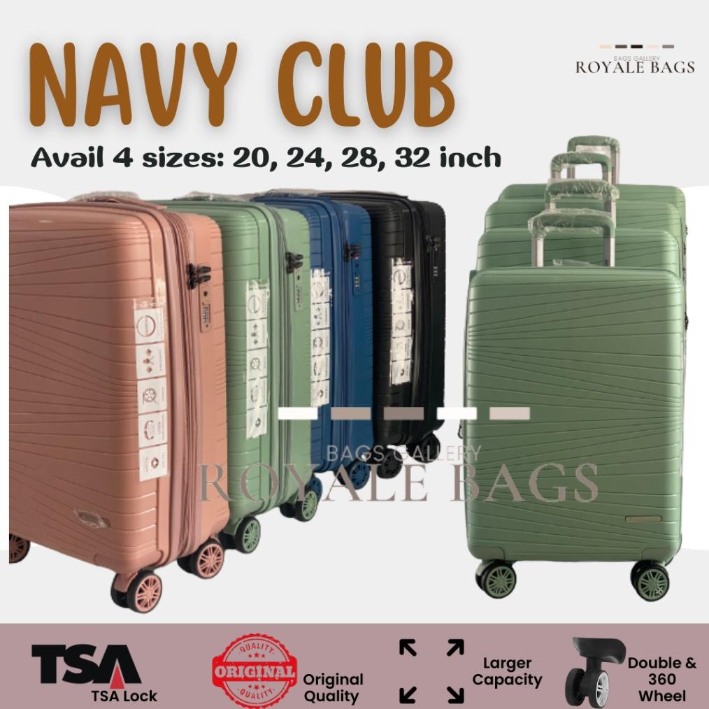 Terlaris Navy Club Delta / Alcott Series 3972 Tas Koper 20 Inch / 24 Inch Original Tsa Lock Double Z