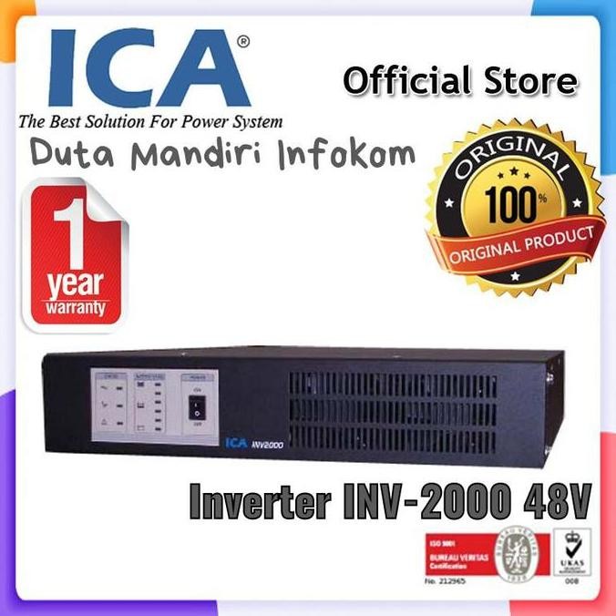 BEBAS ONGKIR - INVERTER ICA INV-2000 (2000VA-1600WATT- DC 48V) RACKMOUNT SINE WAVE