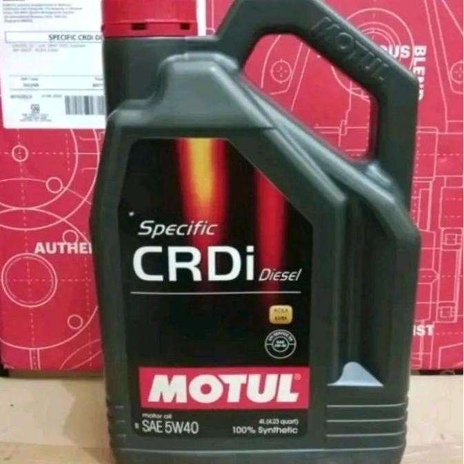 Oli Mobil Motul CRDI Specific Diesel 5W-40 4Liter untuk Toyota, Mitsubishi, Nissan, Isuzu, dan Hyund