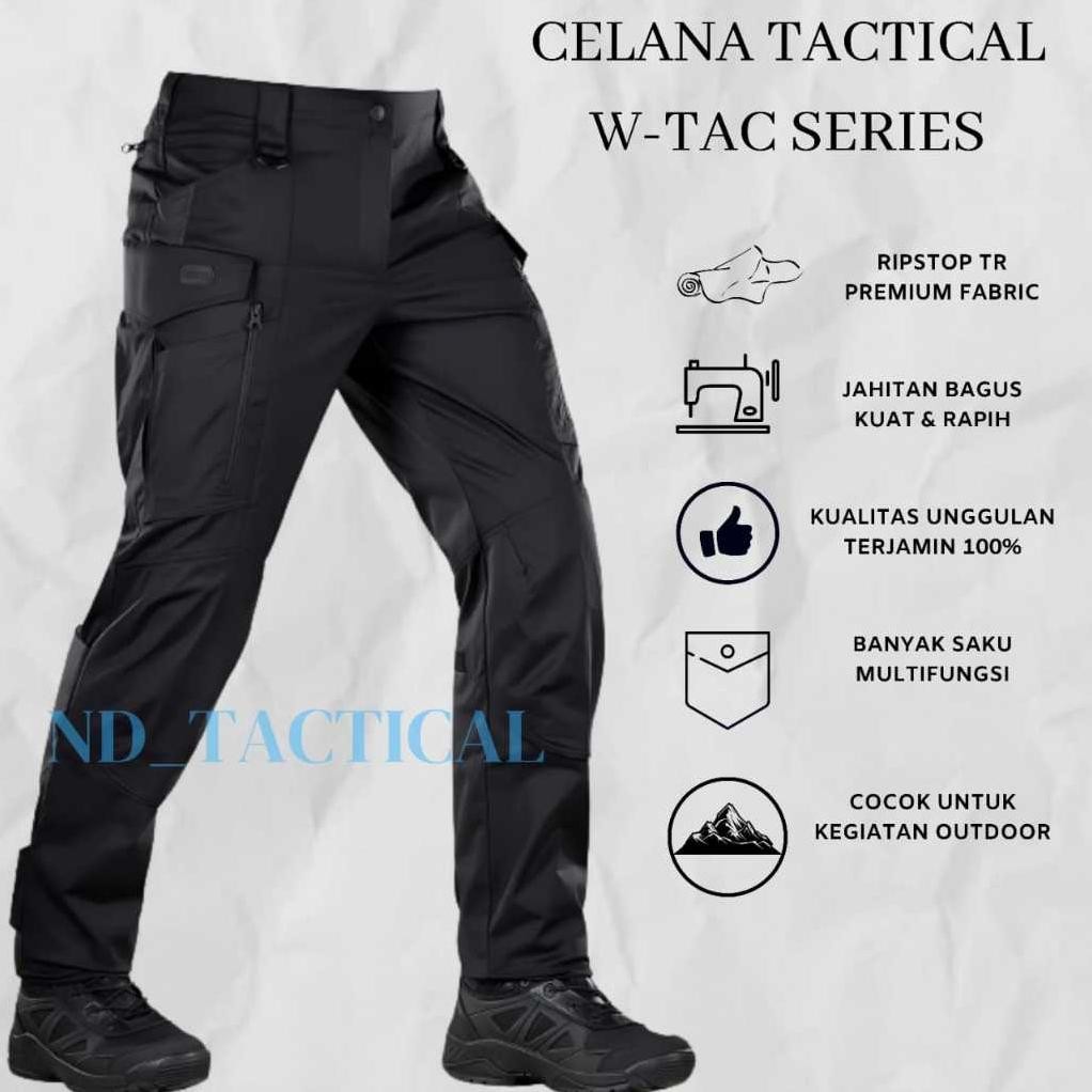 Celana Panjang Tactical Wtac Pdl Outdoor Lapangan Pria Cargo Pants W-Tac Camping Hiking Kantor Perka