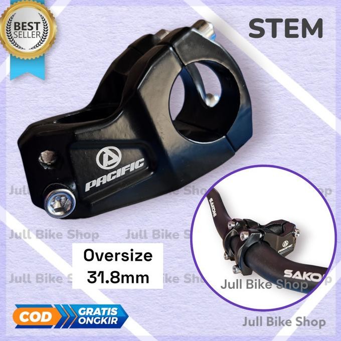 Pacific Stem Sepeda MTB Fixie Fork 28.6 mm Oversize Alloy Head Stang Handlebar OS 31.8 mm