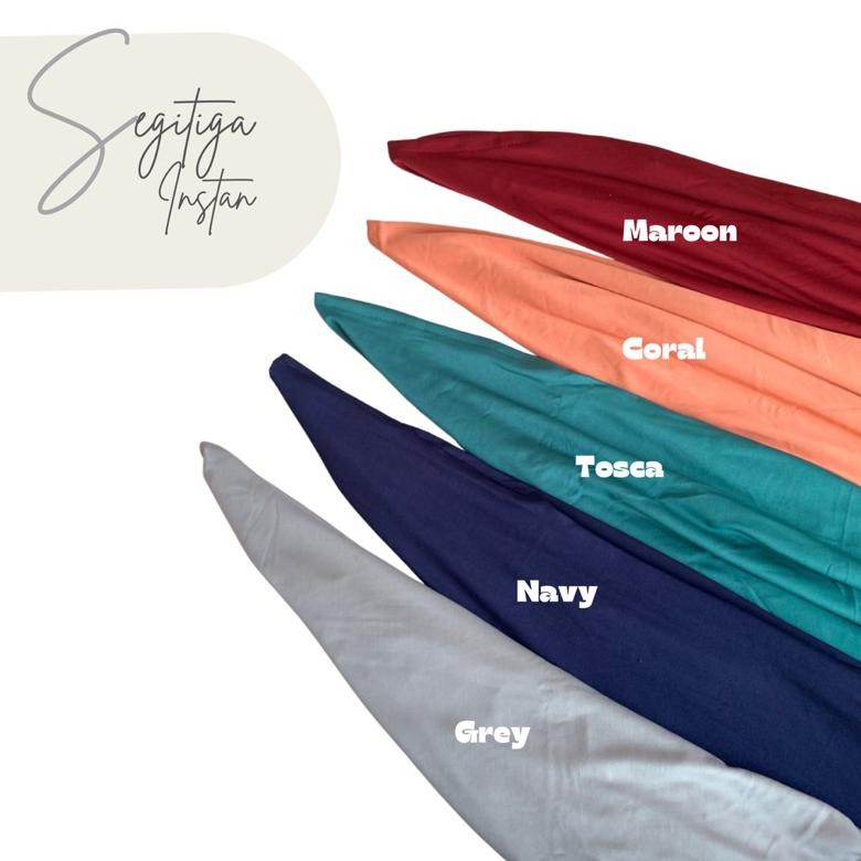 Terjangkau Hijab Segitiga Instan Jersey || Segitiga polos Instant .,