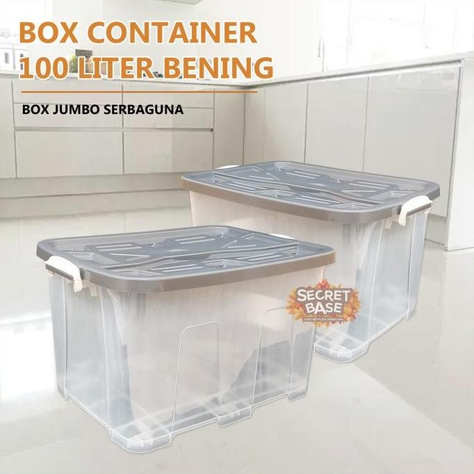 BOX CONTAINER 100 LITER + RODA - Kontainer Box / Container Box