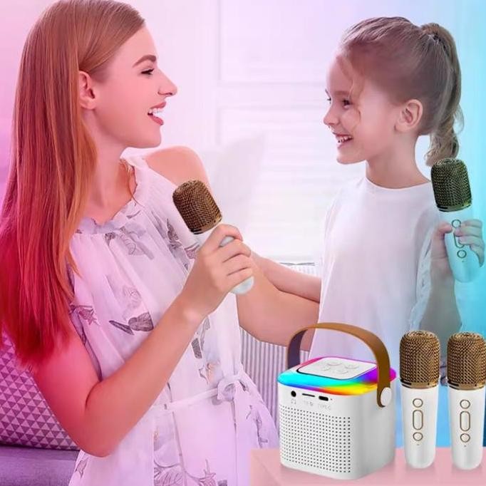 Wireless Karaoke Bluetooth Speaker Mini Mikrofone Macaron Mic Karaoke Speaker Bluetooth Wireless + M