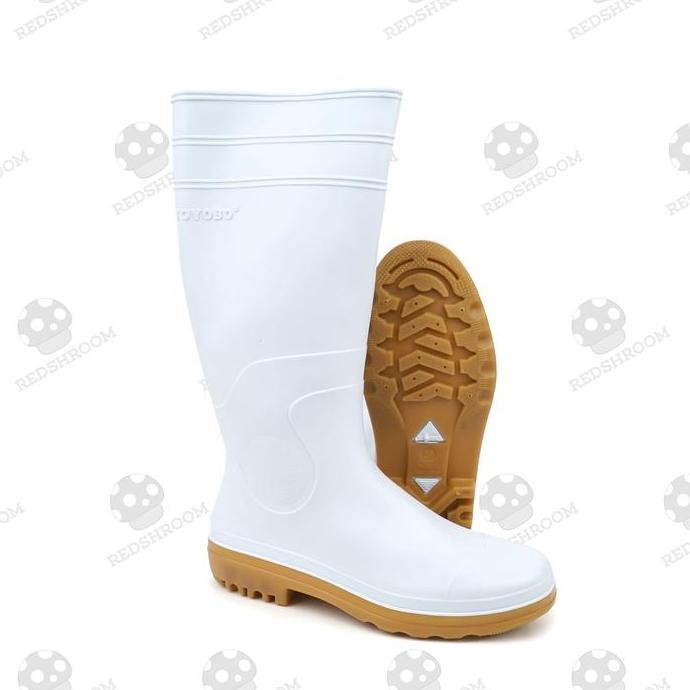 Sepatu Boot Tinggi TOYOBO 8808 Putih Maroon Kuning Hijau Biru Hitam Karet Lokal Lentur Anti Slip Air