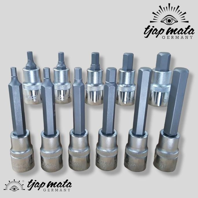 Hex Bit Socket 1/2"DR Kunci Shock L Kunci L Tjap Mata Tjap Mata