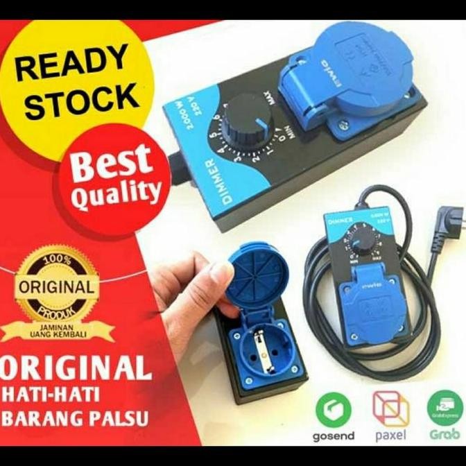 stop dimmer 2000w stopkontak dimmer pengatur kecepatan terminal dimer
