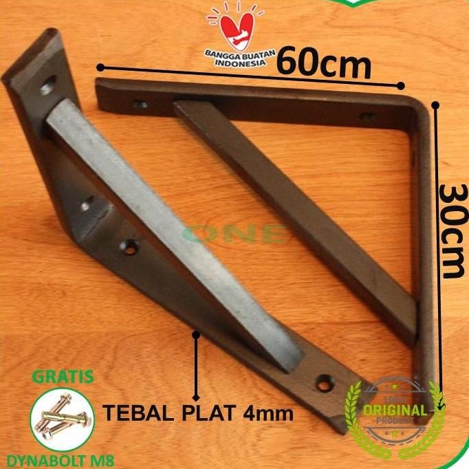 siku plat besi ambalan siku papan hambalan 50cm harga untuk 1pcs - 50
