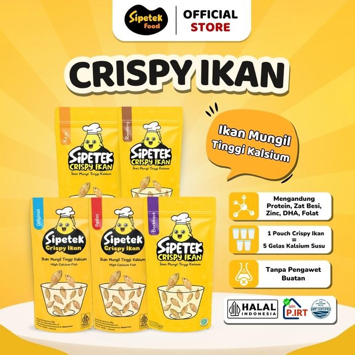 

New Sipetek - [Spesial] Crispy Ikan Baby Fish (Ikan Petek) Pouch 50gr