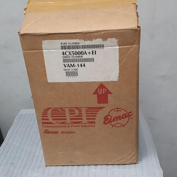 TABUNG TRANSMITTER/PEMANCAR MERK EIMAC 4CX5000A, KONDISI BARU MSH LENGKAP DUS ORIGINAL DAN TERPERCAY