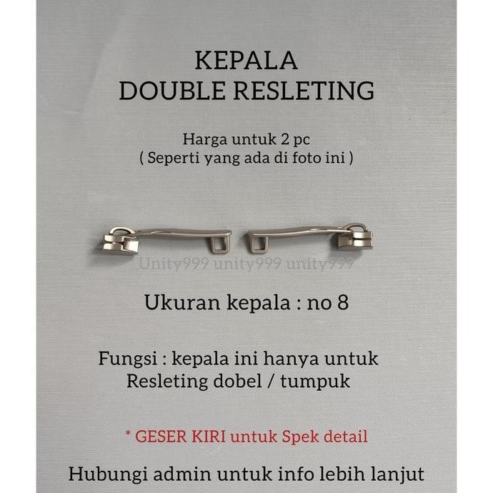 Kepala Resleting Koper Dan Tas,Kepala Resleting Dobel Gea