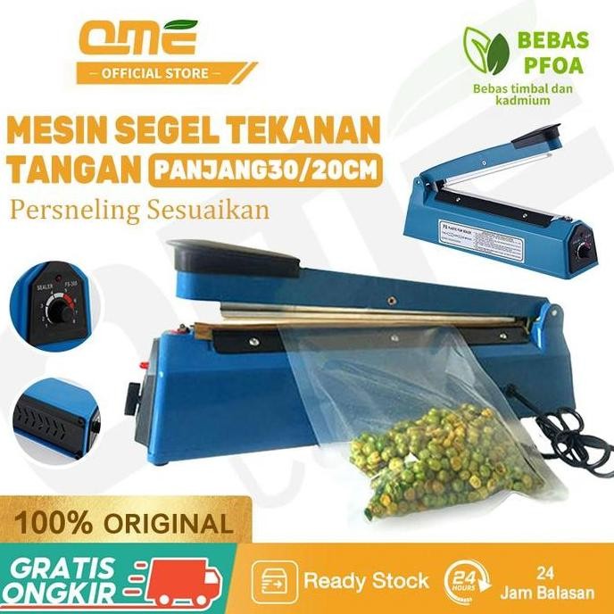 Original QME Alat Press Plastik Impulse Sealer 20cm / 30cm - Perekat Plastik Listrik