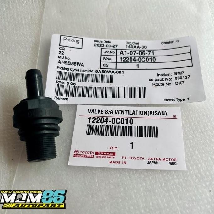Promo Pcv Valve Toyota 12204-0C010 Valve Pcv Innova 2005-2015