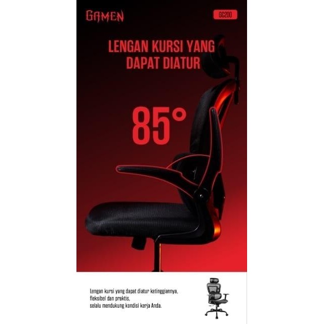 (Expert) GAMEN GC200 / GC-200 KURSI GAMING KANTOR Office Chair Ergonomic
