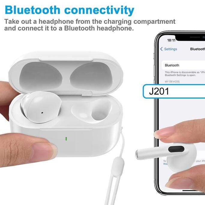 SIAP KIRIM GOOJODOQ TWS-A6 PRO EARPHONE BLUETOOTH 5.3 WIRELESS MIC HEADSET HP LAPTOP