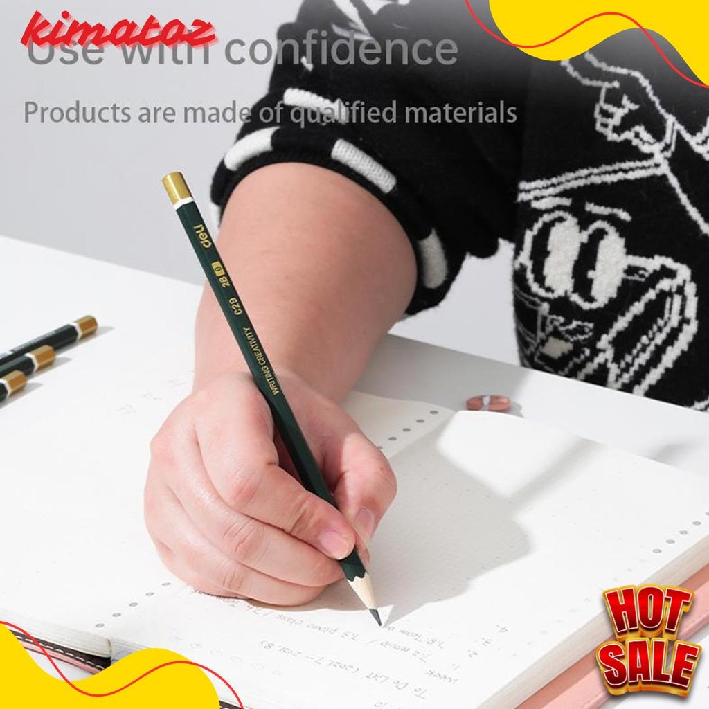

Deli Graphite Pencil / Pensil Kayu 2B Isi 12 Nyaman Digenggam Ec29 Diskon